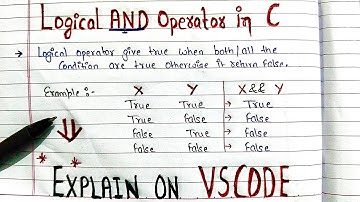 Logical AND operators in C programming | easy explanation l Handwritten notes | B Tech | BCA