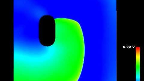 Computational Modeling of Cardiac Arrhythmia in 2D - Obstacle