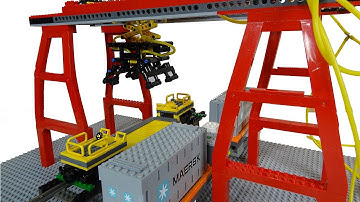 Lego train container terminal WIP E04: height differences and first test run