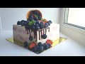 Выравнивание квадратного торта🎂подробное видео🎂Square cake frosting🎂