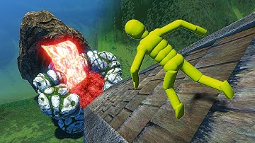 Euphoria Ragdoll Fails – Ultimate Physics Falling Test On Molten Lava #2