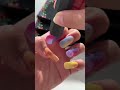 Summer rainbow gradient  gel nail stickers nailart nailsathome diy asmrtriggers oddlysatisfyin