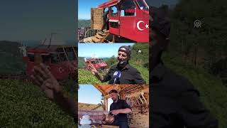 Rizede Çay Bahçesinde Helikopter Şeklindeki Ahşap Yapı Ilgi Çekiyor