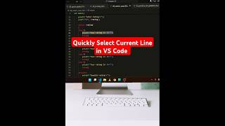 Quickly select current line in VS Code 🚀 using keyboard shortcut! #ProductivityHack
