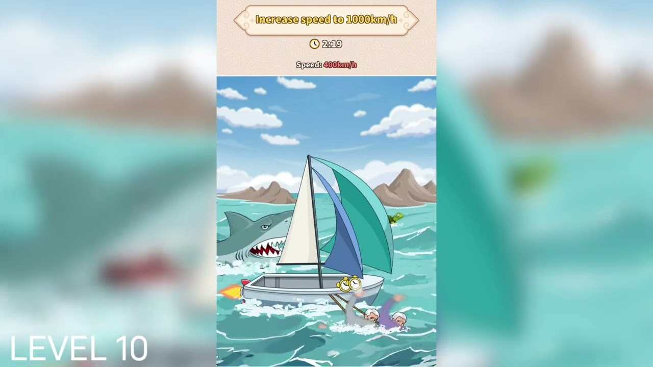 Brain Puzzle: Tricky Quest Level 10 Increase speed to 1000km/h