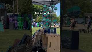 Art festival in the summer sun.