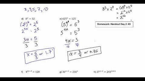 MAP4C U2 4c Solving HARD Exponential Equations