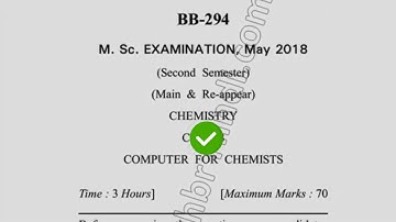 2018 Dcrust MSc Chemistry 2nd Sem Computer for chemists Question Paper