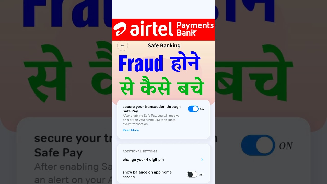 Airtel Payment Bank Safe Pay Enable Kaise Kare 