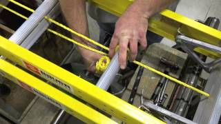 How to repair a rope kit for an extension ladder