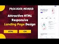 Attractive Responsive Landing Page Design With HTML & CSS | Mehrab Hossen