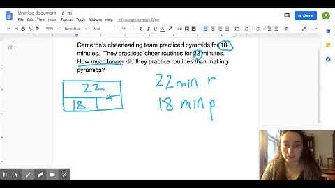 Word Problem Practice w/ Tape Diagram