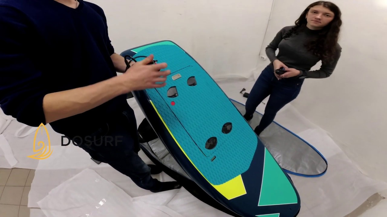 Сборка электродоски для серфинга на подводном крыле с мотором - YouTube