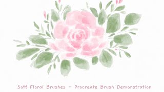 Soft Floral Brushes - Procreate Brush Demonstration screenshot 4