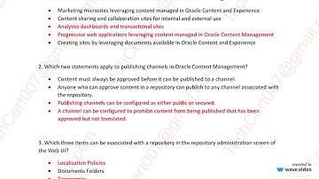 Oracle Content Management 2023 Implementation (1Z0-1120-23) Dump