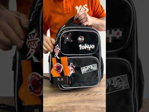 Рюкзак шкільний YES Samurai S-101 40,5 х 28,5 х 14,5 см, 17 л, чорний (559761), відео 1