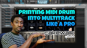 How To Print MIDI Drums Into Multitrack In Cakewalk By BANDLAB #cakewalk @xlnaudio  #recording