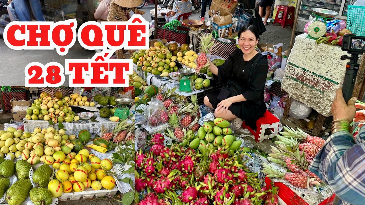 28 TẾT Ở VIỆT NAM - CHỢ QUÊ ĐÔNG NHƯ TRẨY HỘI || ĂN GÌ Ở MỸ