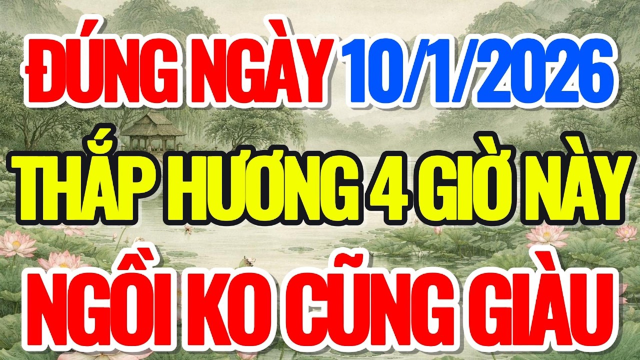ĐÚNG NGÀY 10/1 ÂL, THẮP HƯƠNG 4 GIỜ NÀY, NGỒI KO CŨNG GIÀU - Lời Phật Dạy #loiphatday #phongthuy
