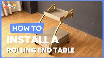 How to Install the Modern 2-Tier Rolling End Table | JV10385 #costway #howto