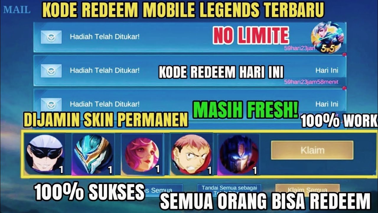 BURUAN! KODE REDEEM MLBB 2023 HARI INI , KODE REDEEM MOBILE LEGENDS ...