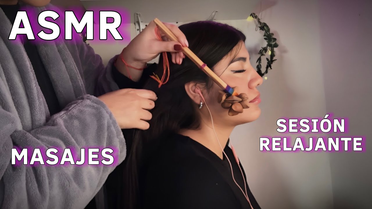 ASMR EN ESPAÑOL / MASAJES RELAJANTES A @Annyasmr0 CON OBJETOS DE MADERA