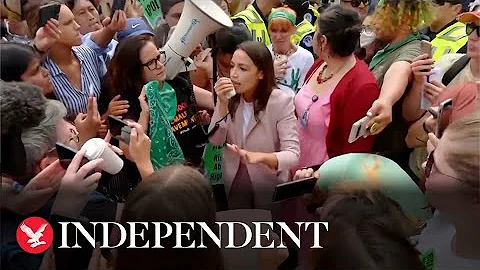AOC joins protests after Roe v Wade overturned