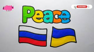 Russia Ukraine conflict coloring peace ✌️ Drawing ASMR Video Oddly satisfying screenshot 2