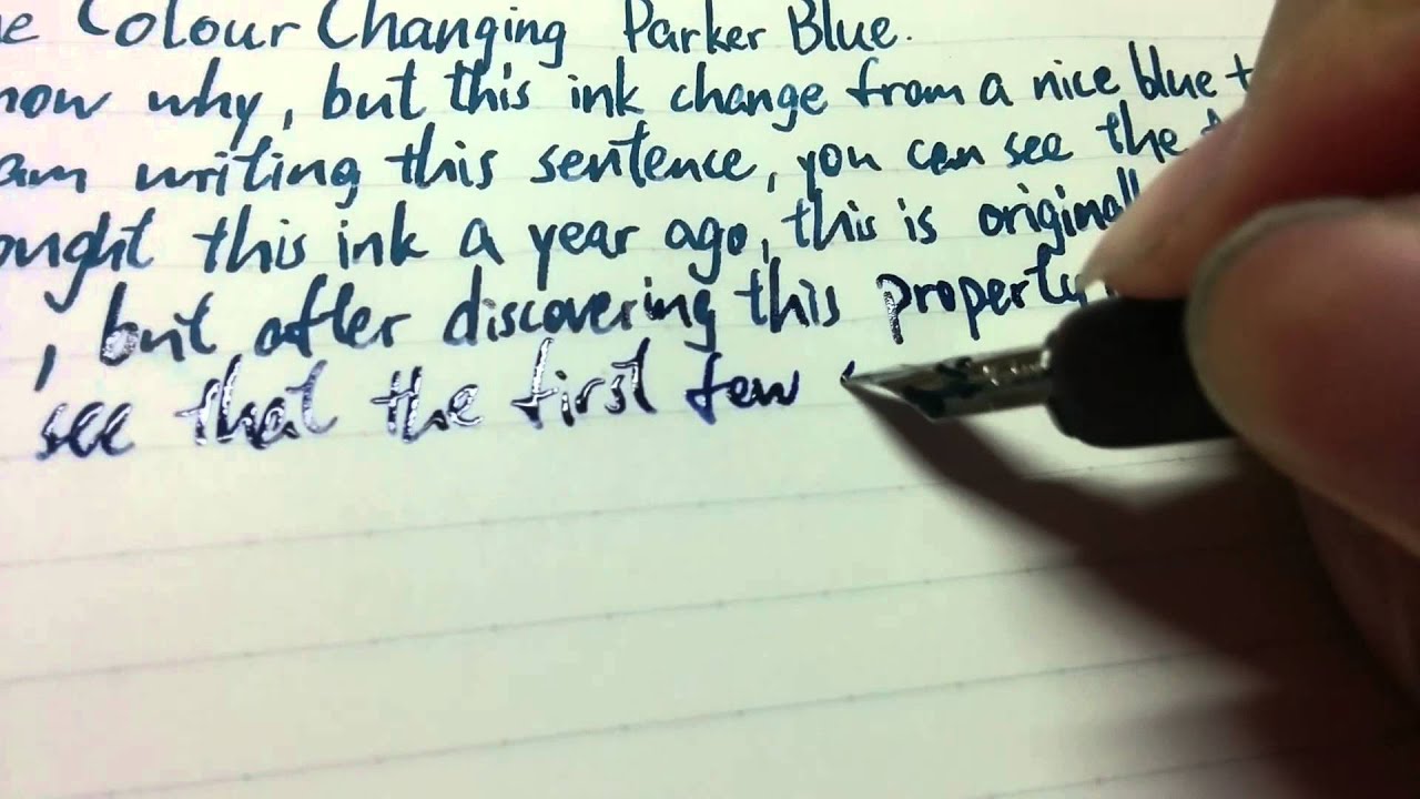 The Colour Changing Parker Quink Blue Black YouTube The Colour Changing Parker Quink Blue Black YouTube