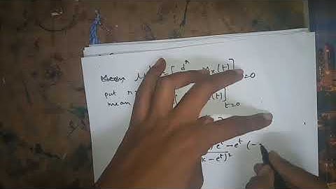 Moment Generating Function (MGF) for discrete case