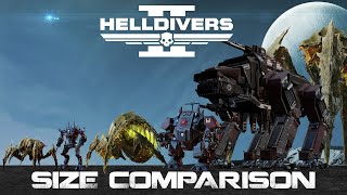 Helldivers 2 ANIMATED Size Comparison - Terminids\/Automatons