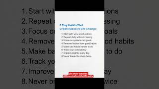 The 1% Rule: 8 Tiny Habits for Massive Life Change.Stop Setting Goals: Build These 8 Systems Instead