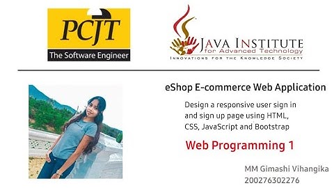 Web Project Task 1 | 1st Year | Semester 01 | Java Institute