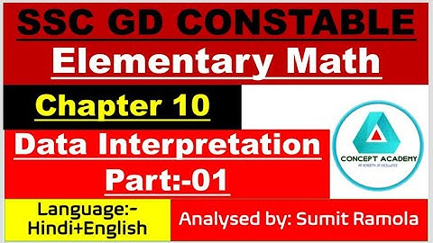 SSC GD CONSTABLE ELEMENTARY MATH CHAPTER 10 (Data Interpretation)