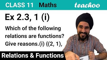 Ex 2.3, 1 (i) - Which relations are functions? Give reasons - Class 11 - Teachoo