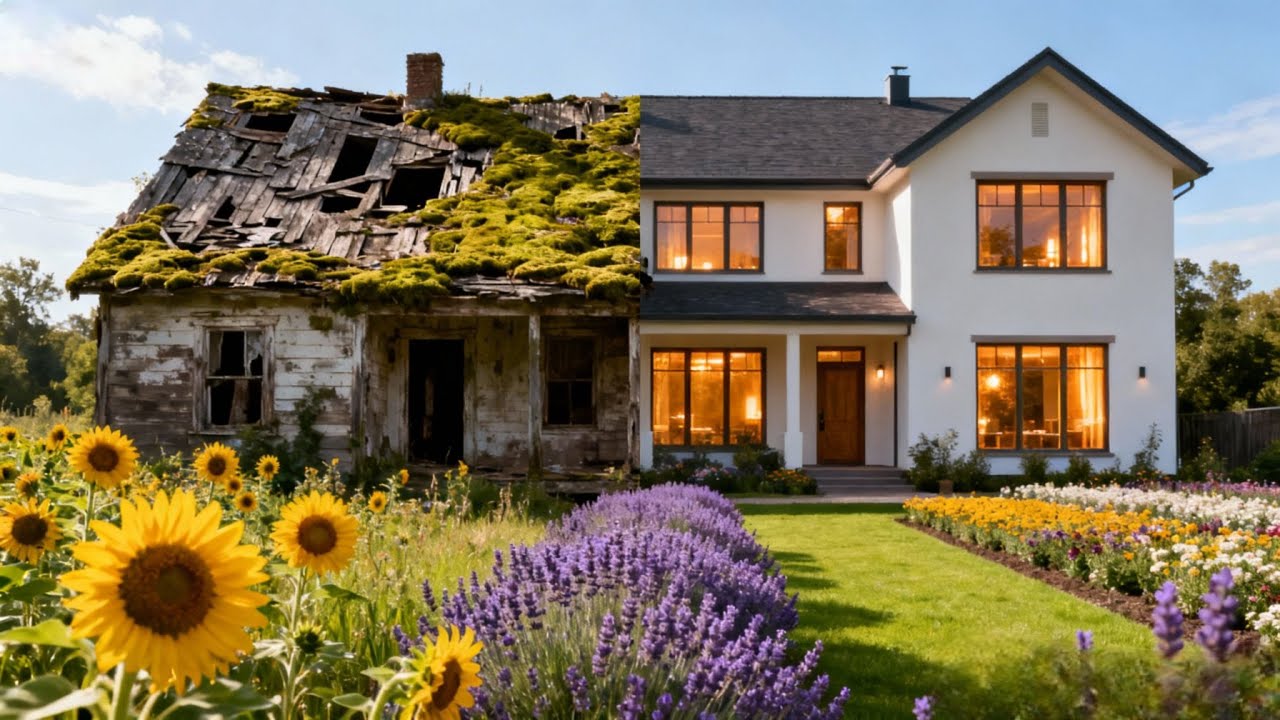 The dream house: การเปลี่ยนแปลงอันน่าทึ่งของบ้านที่ตั้งอยู่ท่ามกลางป่าดอกไม้ 