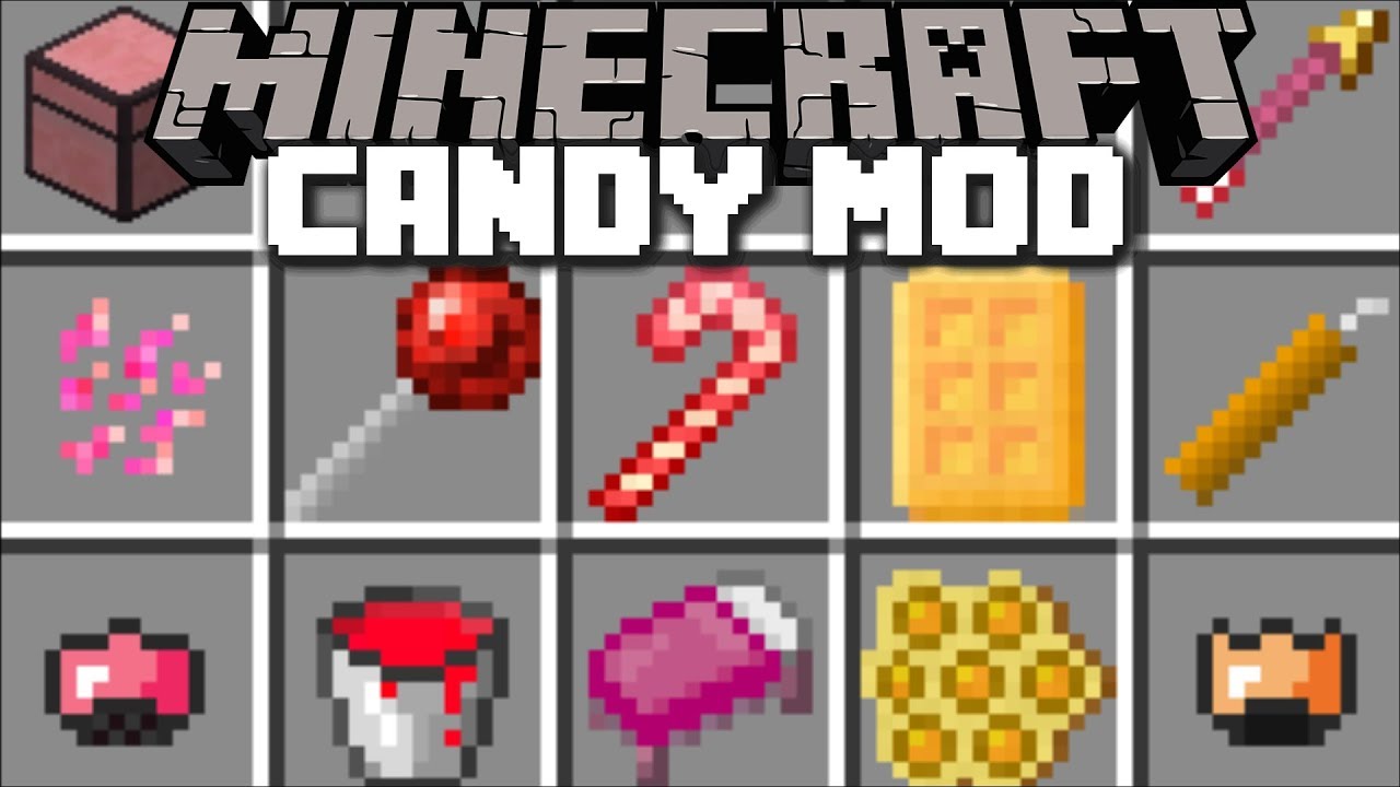 Minecraft Candy Mod Get A Sugar Rush As You Find New Candy To Eat Minecraft Youtube - recipe for candy sword roblox