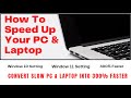 How to Speed Up PC & Laptop | 4 Windows 11 and 11 Settings : Make PC & Laptop 300% Faster