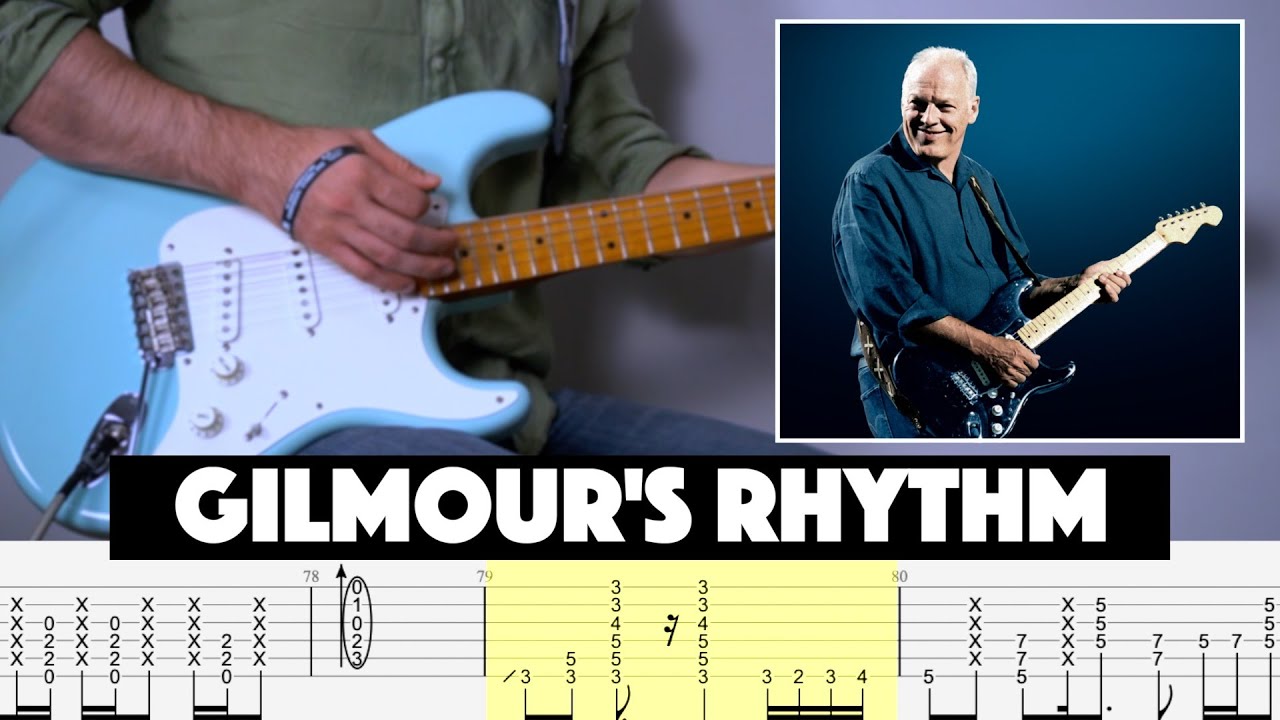 Top 9 David Gilmour RHYTHM Parts + TABS YouTube