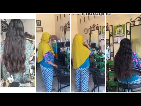 DIBALIK JILBAB BESAR TERSIMPAN RAMBUT YANG PANJANG DAN AKAN DIPOTONG PENDEK