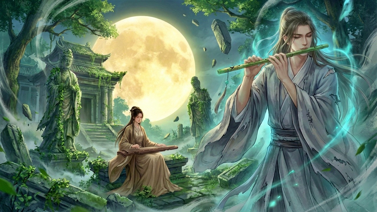 Chinese Zen Music: Bamboo Flute & Guzheng | Deep Sleep, Ancient Ruins & Relaxing Music