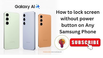 How to lock screen without power button on Any Samsung Phone - Full Guide!