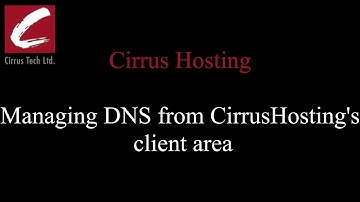 Managing DNS from Client area