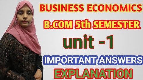 business economics important questions | 5th semester business economics Q&A