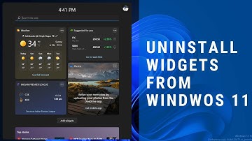 How to Uninstall and Reinstall Widgets app in Windows 11