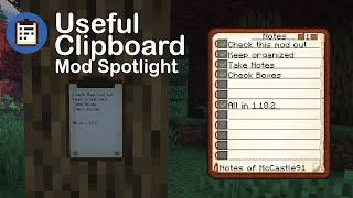 Useful Clipboard || Minecraft Mod Spotlight