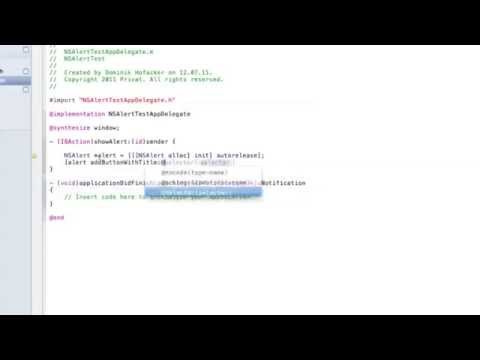 Xcode 4 Cocoa Mac Tutorial - NSAlert