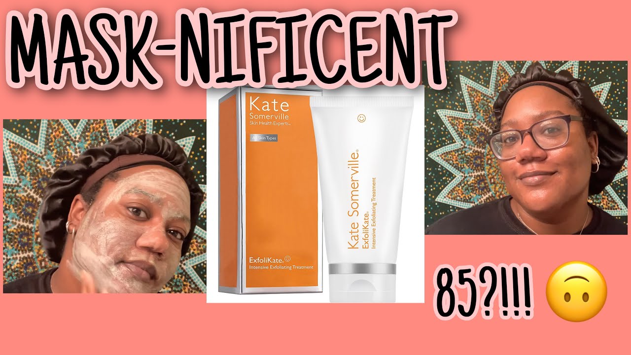MASK-NIFICENT! KATE SOMERVILLE EXFOLIKATE INTENSIVE TREATMENT REVIEW & DEMO | $85?! 😮 | Curly Tells