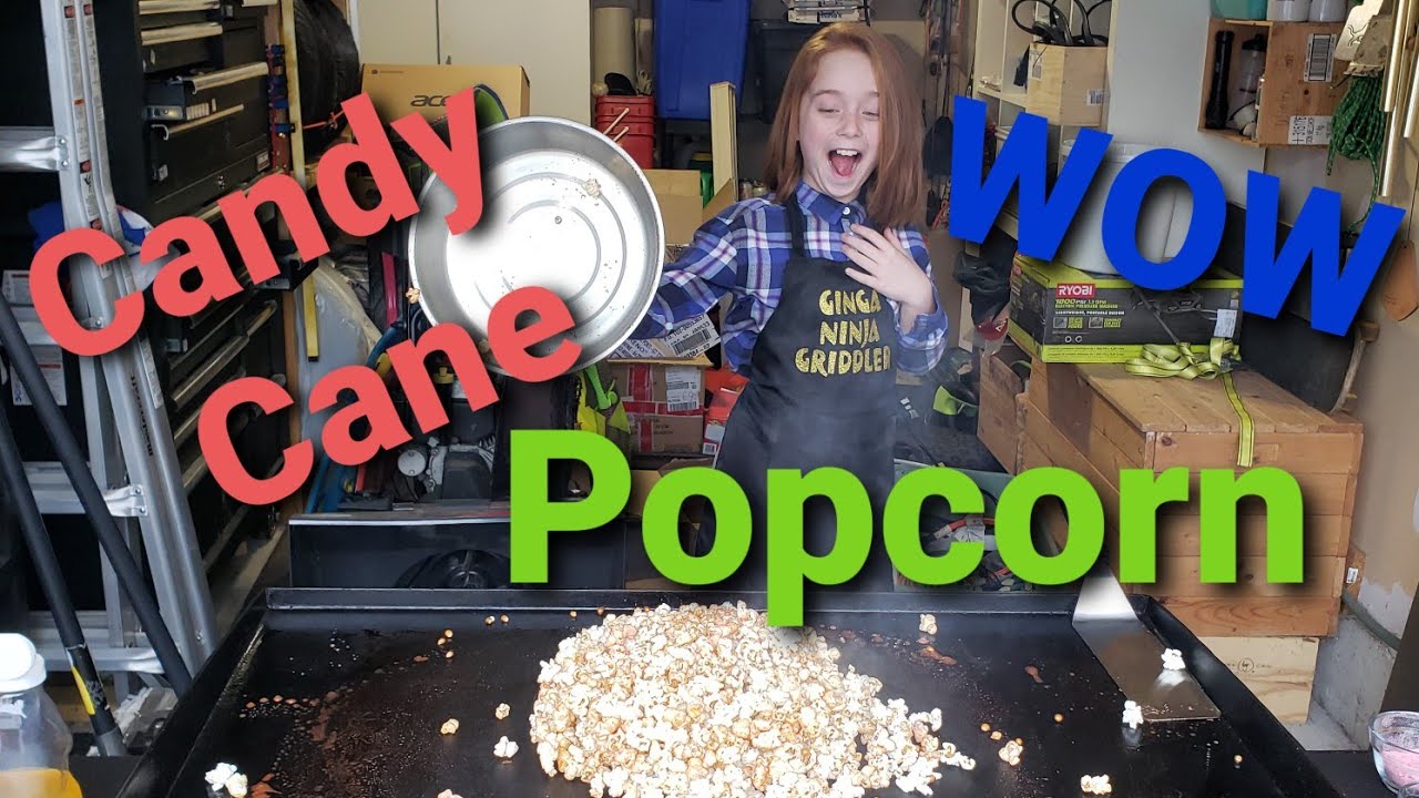 Candy Cane Popcorn, the perfect Christmas or festive treat on my Blackstone Griddle ;-)