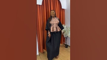 New Mikado and damask peplon bubu gown/ bubu gown style#styles #fashion #bubu#shorts